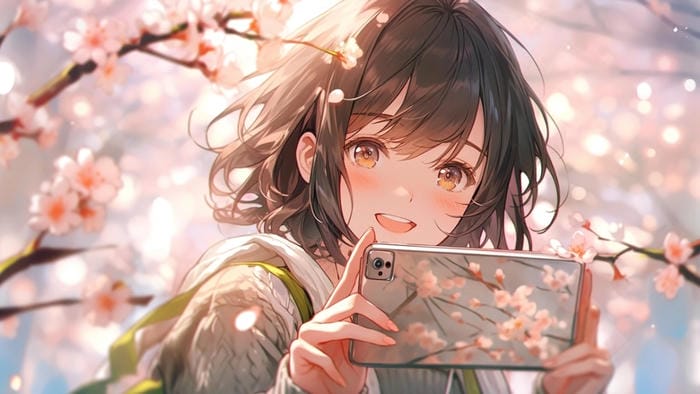 anime girl wallpaper tươi sáng nền máy tính