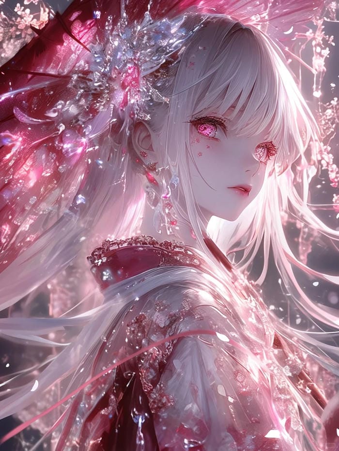 anime nữ tóc trắng