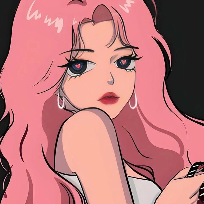 avatar đôi anime tóc hồng