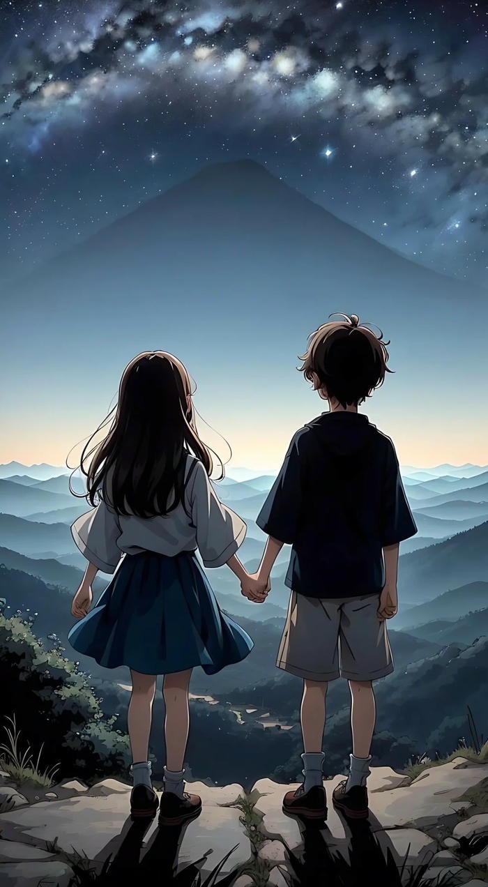 hình anime nắm tay cảnh đẹp