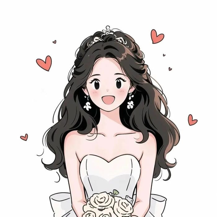 hình cô dâu anime lãng mạn