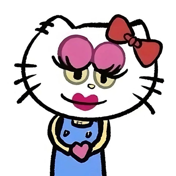 hình meme Hello Kitty cute
