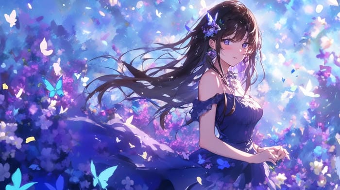 hình nền máy tính anime nữ học sinh