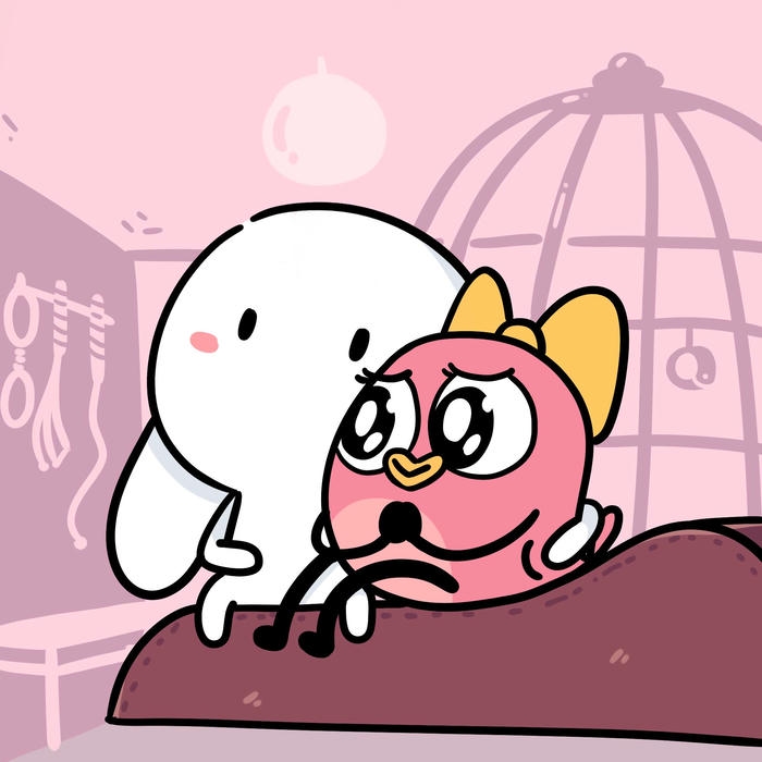 meme thỏ bảy màu cười