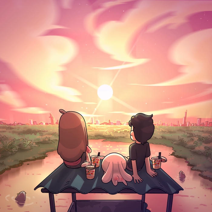 meme thỏ bảy màu cute nhất