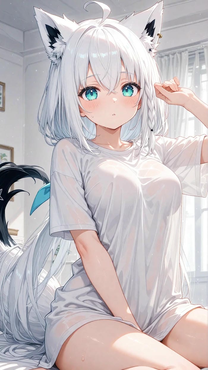 Ảnh anime girl tóc trắng anime fantasy