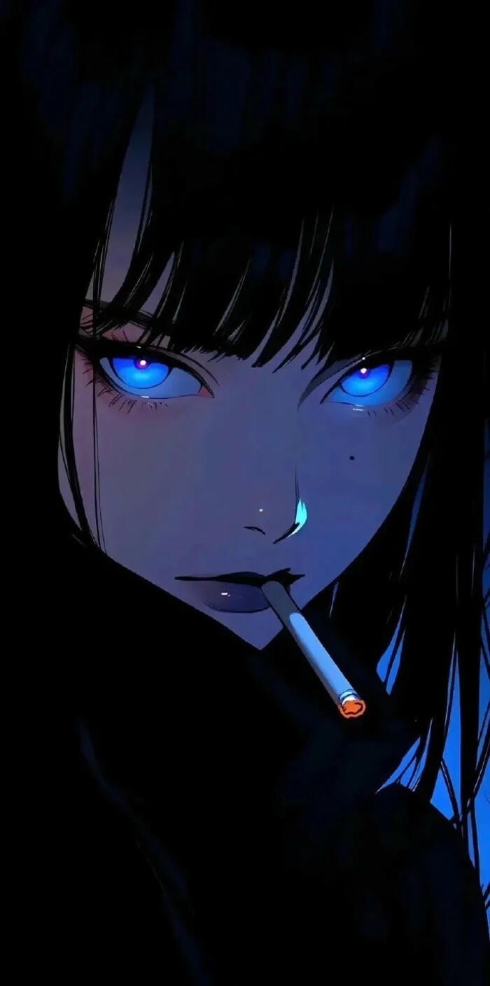 Anime girl lạnh lùng cá tính tạo dáng đẹp