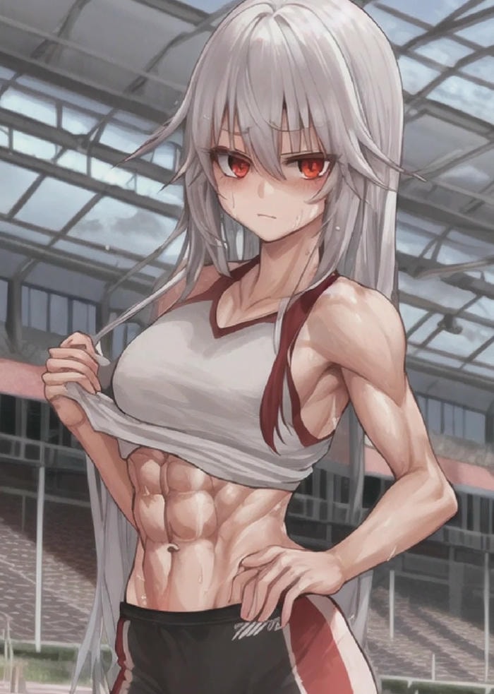 Hình ảnh anime girl tóc trắng cá tính