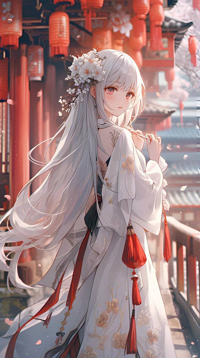 Hình ảnh anime nữ cổ trang ấn tượng