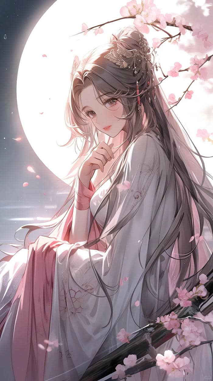 Hình ảnh anime nữ cổ trang nghệ thuật