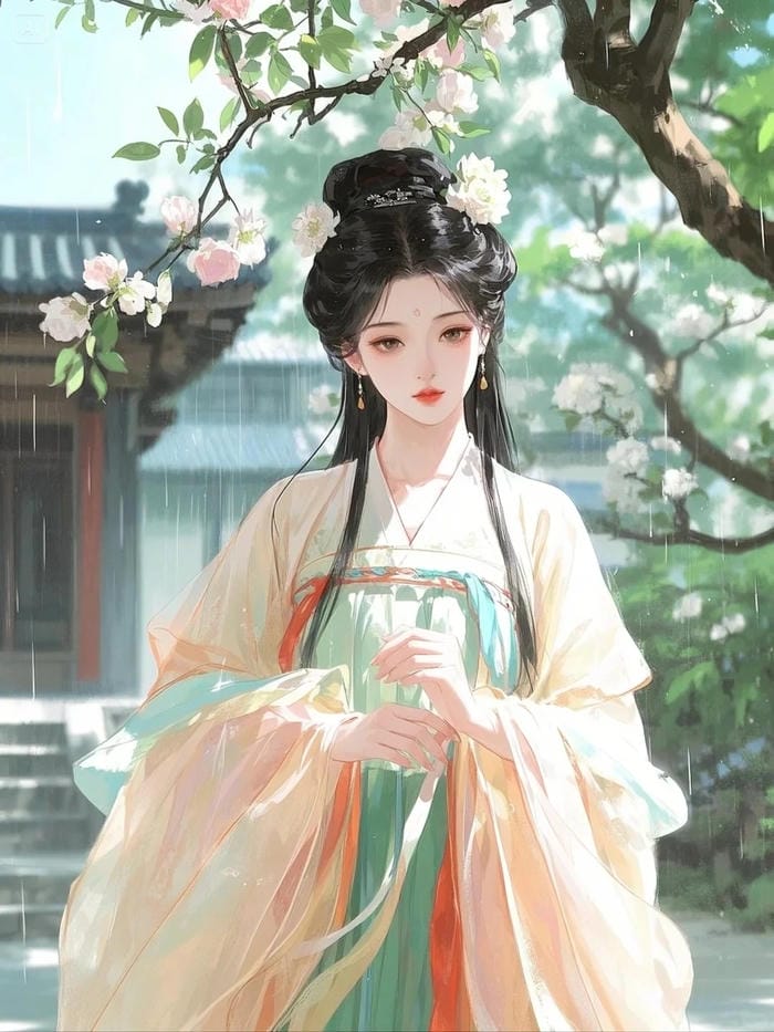 Hình ảnh anime nữ cổ trang tinh xảo