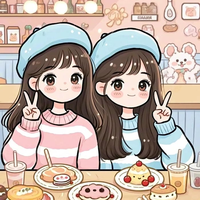 ảnh anime bạn thân đi ăn