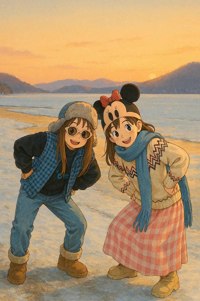 ảnh anime bạn thân mua đông