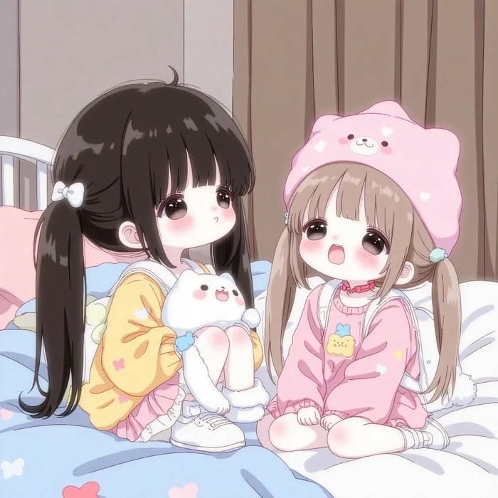 ảnh anime bạn thân ngủ chung