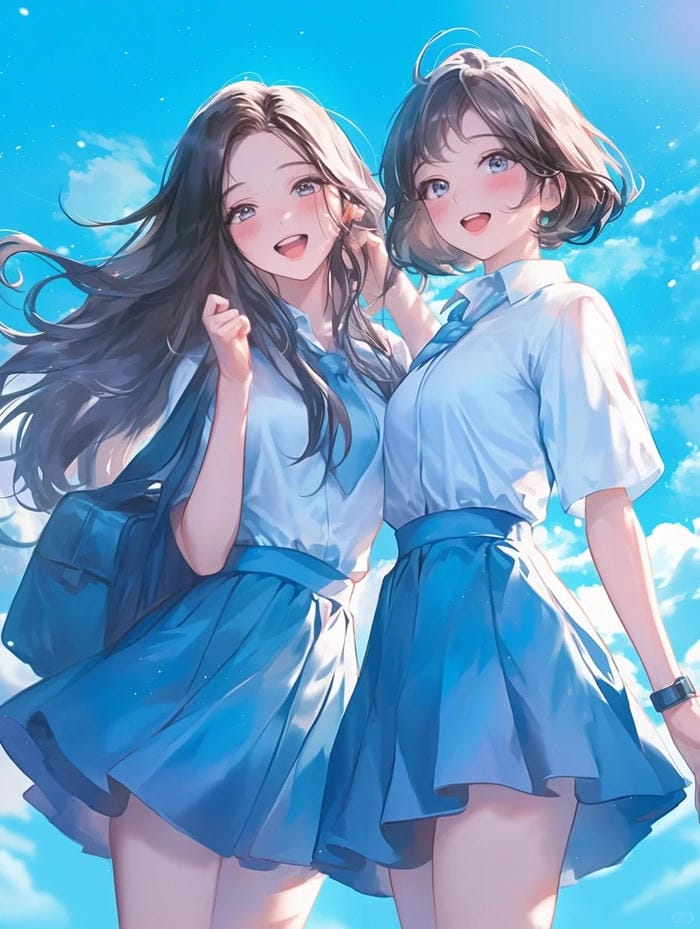 ảnh anime bạn thân ôm nhau