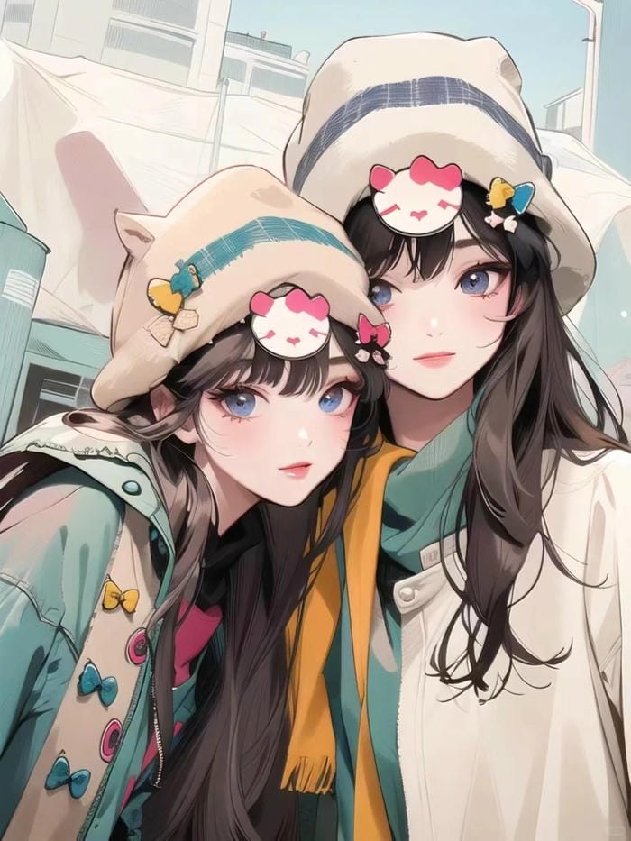 ảnh anime bạn thân vui vẻ