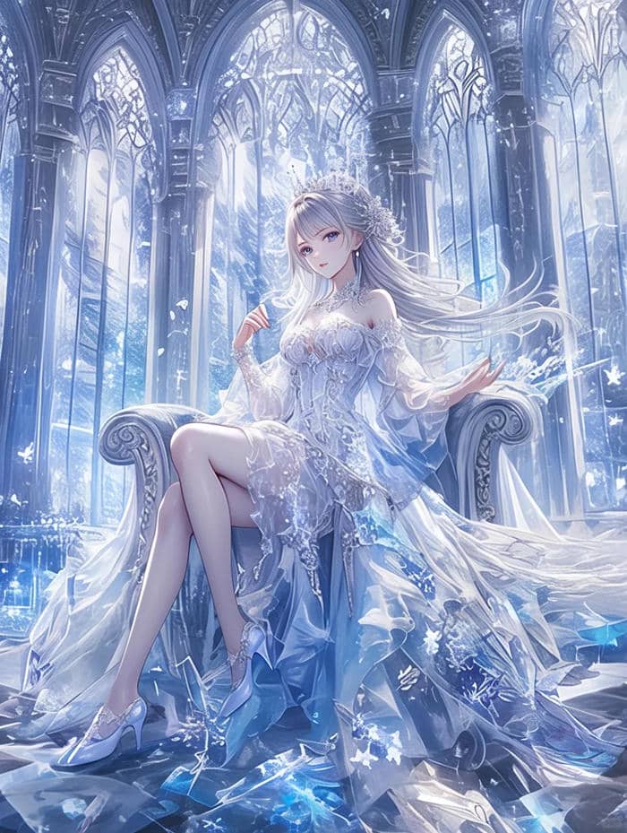 ảnh anime công chúa tóc dài lạnh lùng