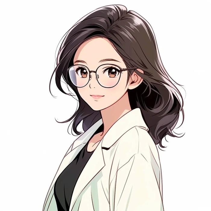 ảnh anime đeo kính nhẹ nhàng