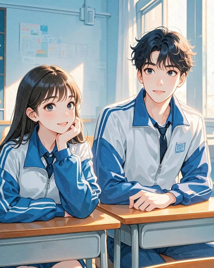 ảnh anime học sinh dễ thương