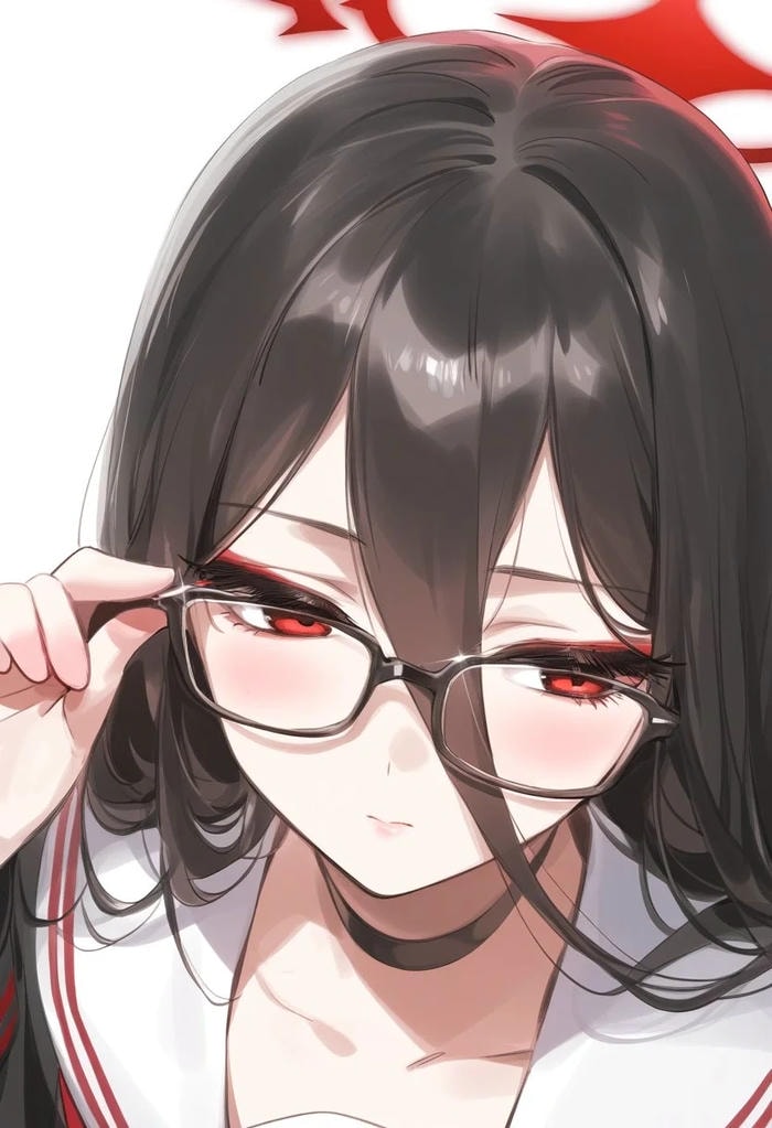 ảnh anime học sinh đeo kính