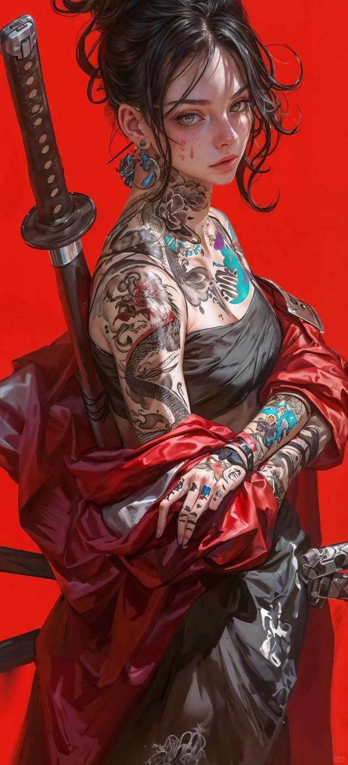 ảnh anime kiếm sĩ nữ đẹp