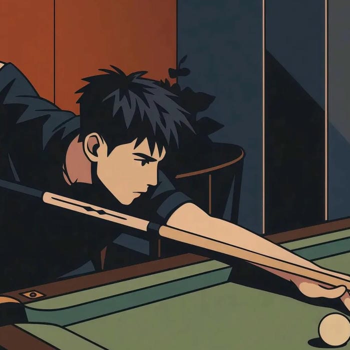 ảnh anime nam chơi bida