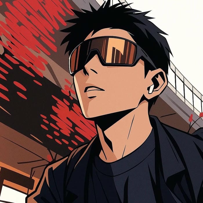 ảnh anime nam đeo kính râm