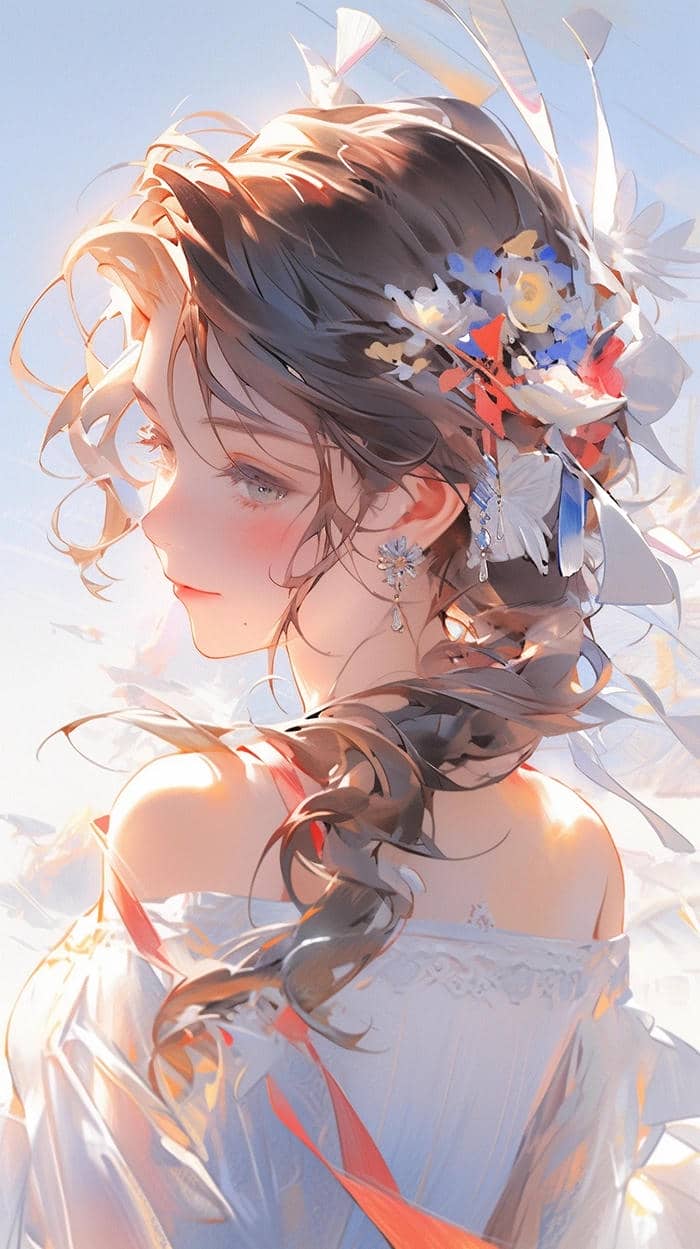 ảnh anime nữ cô đơn dễ thương