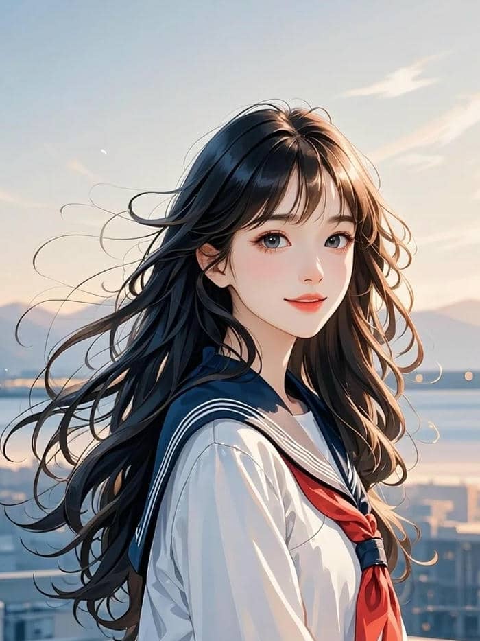 ảnh anime nữ học sinh cosplay