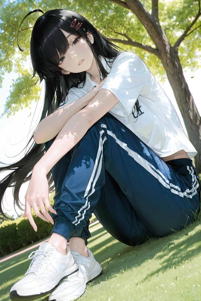 ảnh anime nữ học sinh học thể dục