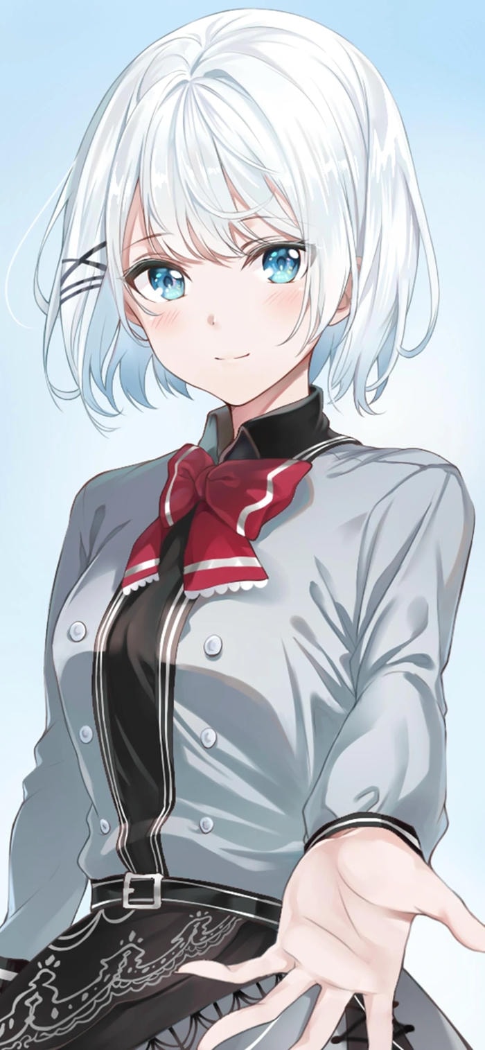 ảnh anime nữ tóc ngắn full HD