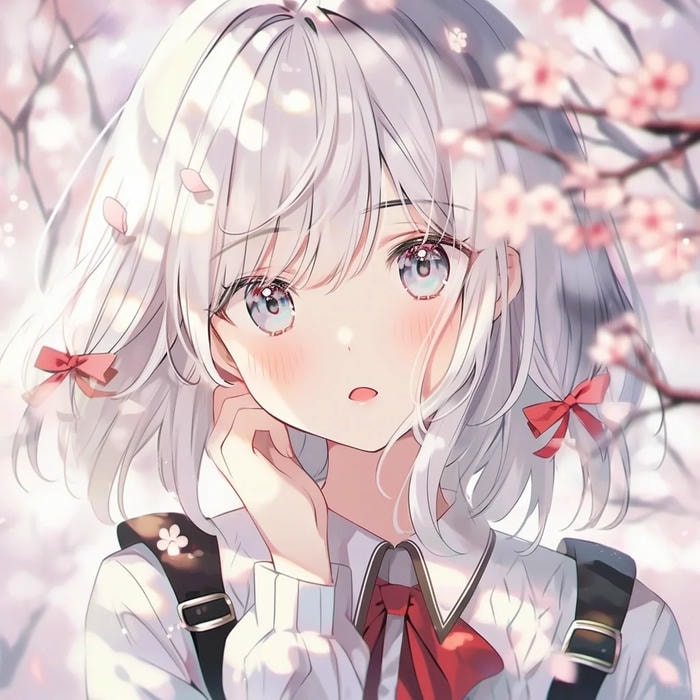 ảnh anime nữ tóc ngắn mặt dễ thương