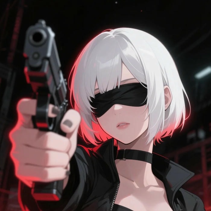 ảnh anime nữ tóc ngắn tạo dáng