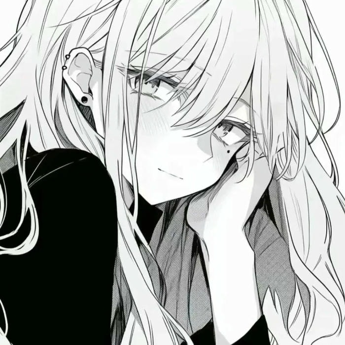 ảnh anime nữ trắng đen phong cảnh