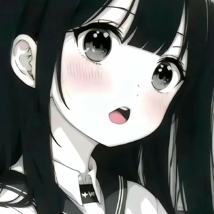 ảnh anime nữ trắng đen sâu lắng