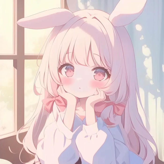 ảnh anime tóc hồng đáng yêu