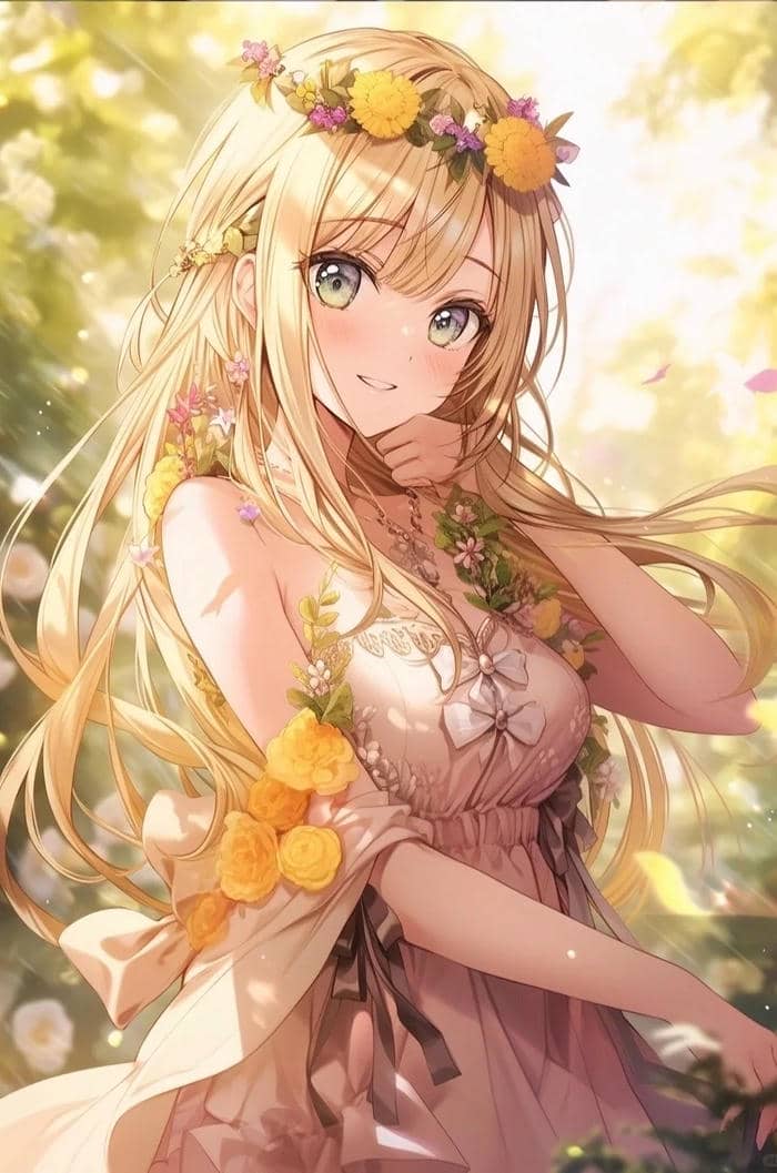 ảnh anime tóc vàng anime phong cách cuốn hút