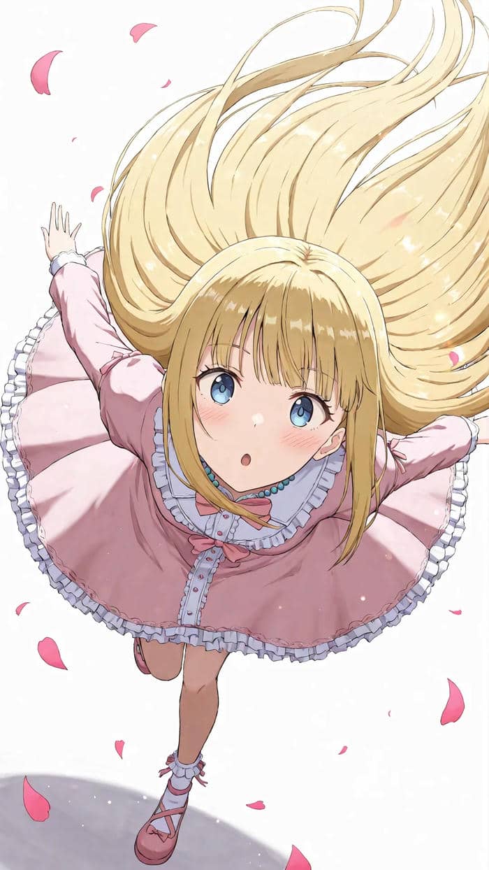 ảnh anime tóc vàng nổi bật với đôi mắt sáng