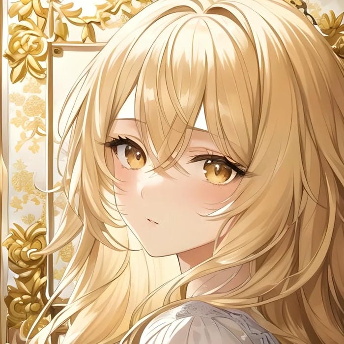 ảnh anime tóc vàng phong cách nghệ thuật anime