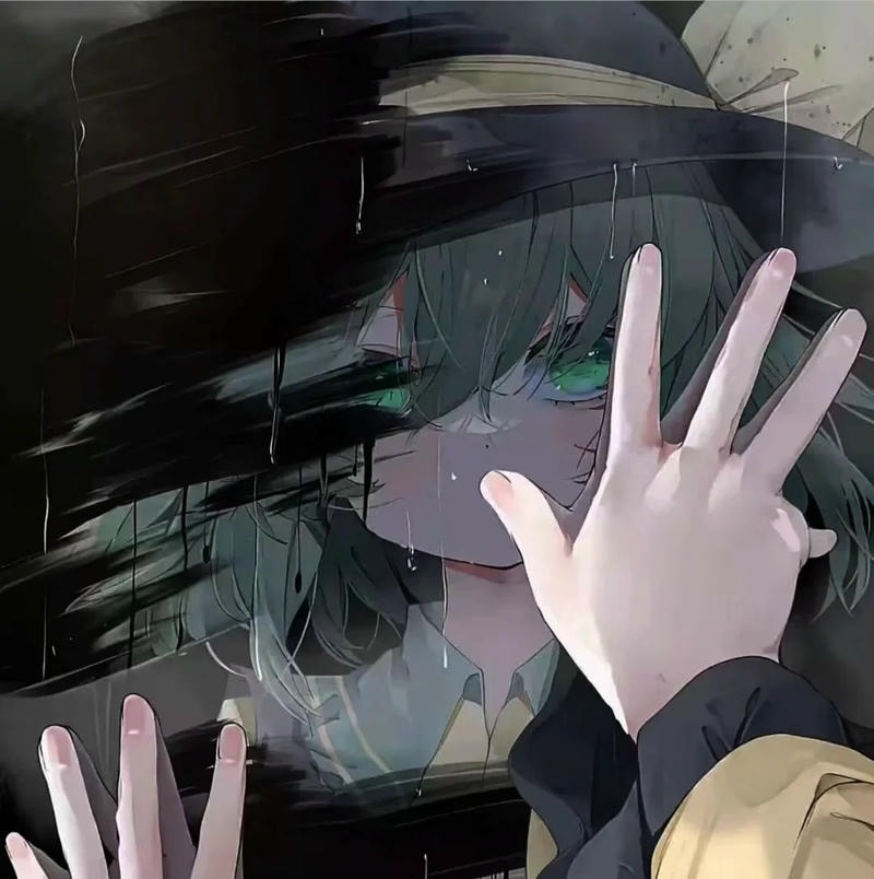 ảnh avatar buồn nữ anime ánh nhìn xa