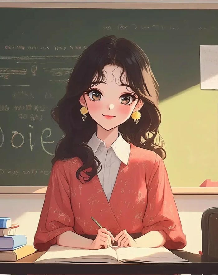 ảnh cô giáo anime đẹp hiền hậu