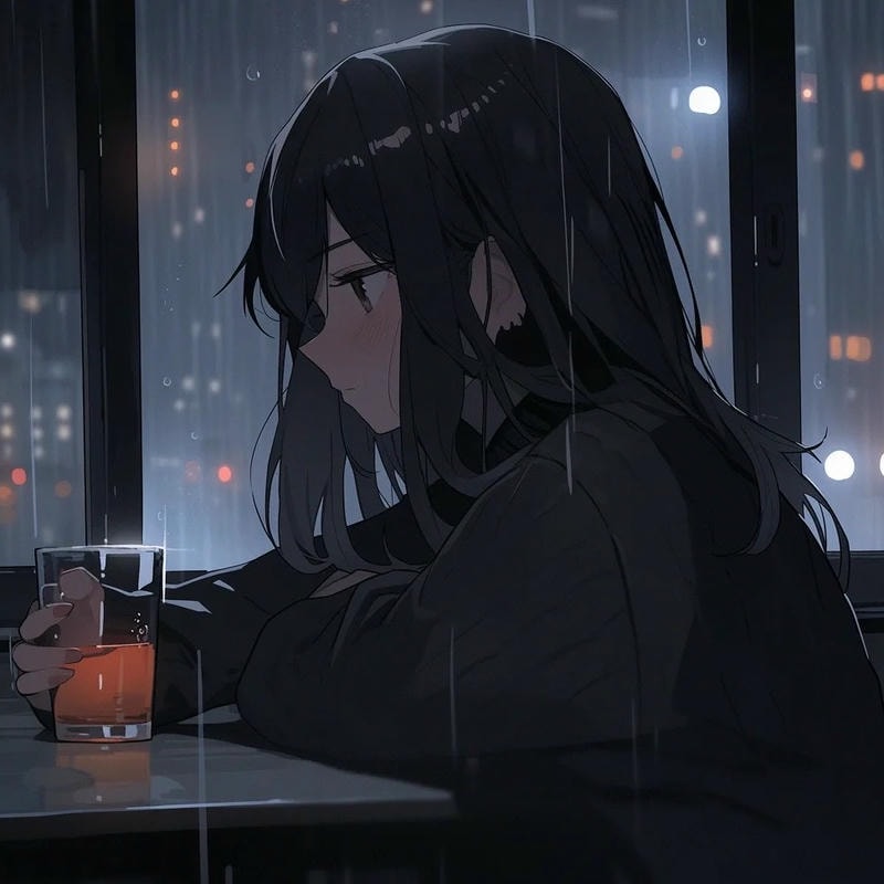 ảnh đại diện avatar buồn nữ anime