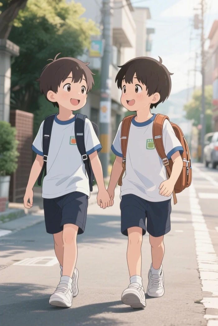 ảnh đôi bạn thân anime chibi