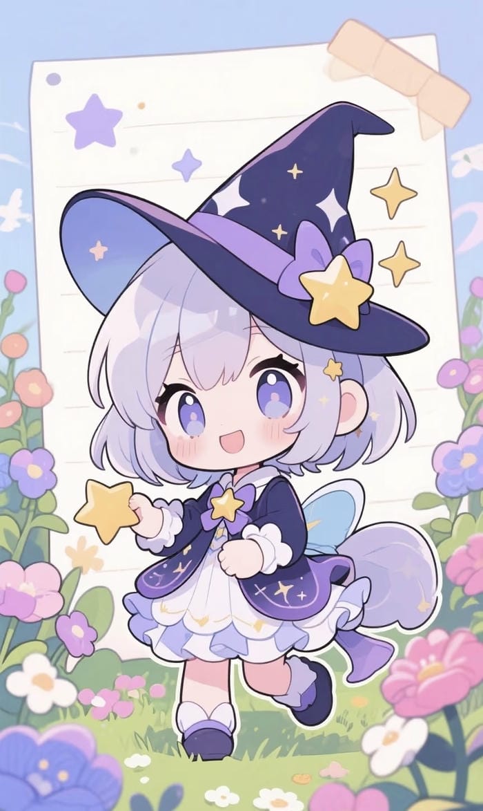 anime chibi bé gái tóc ngắn