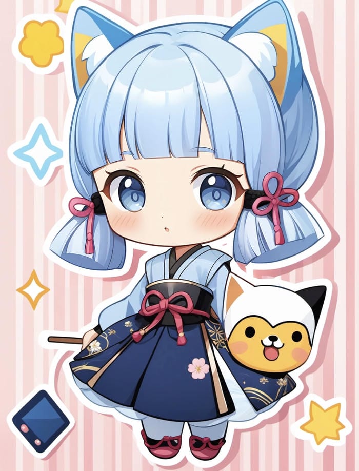 anime chibi mèo hóa