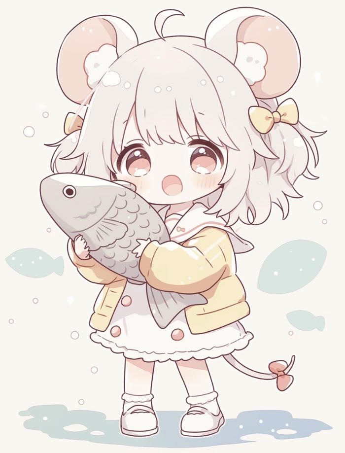 anime chibi ôm gối