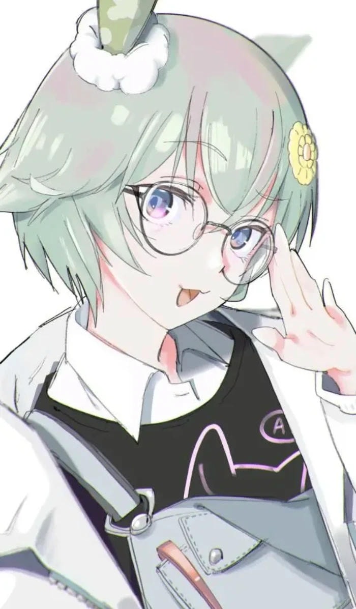 anime đeo kính cute