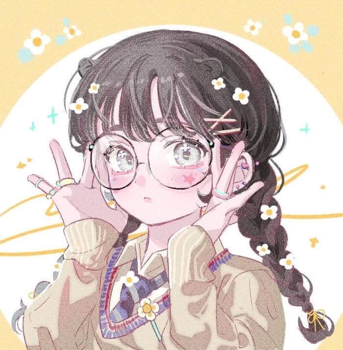 anime đeo kính đễ thương