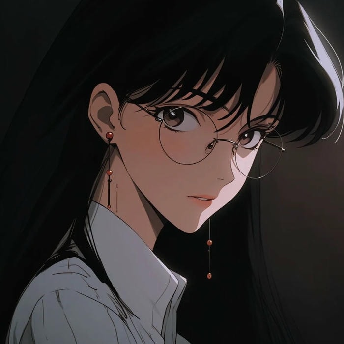 anime đeo kính hiện đại