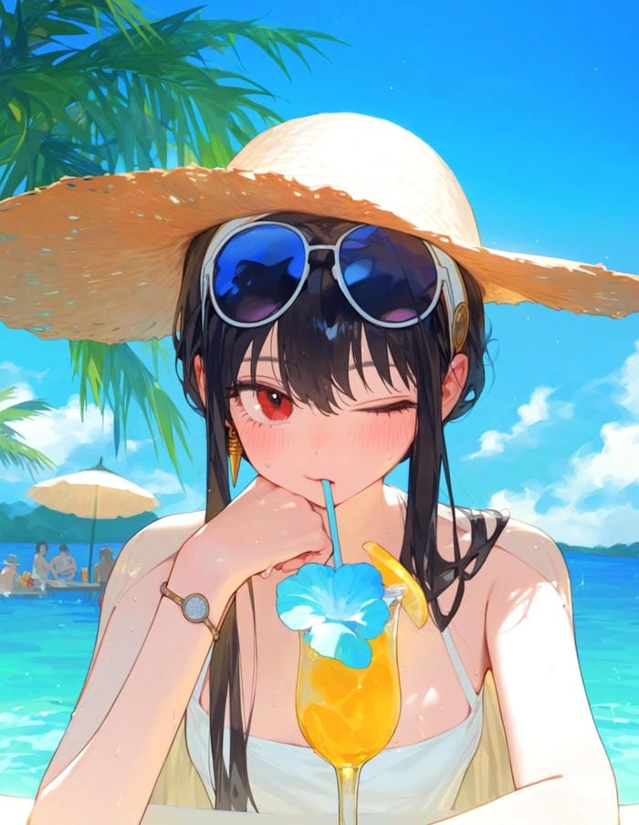 anime đeo kính phong cách